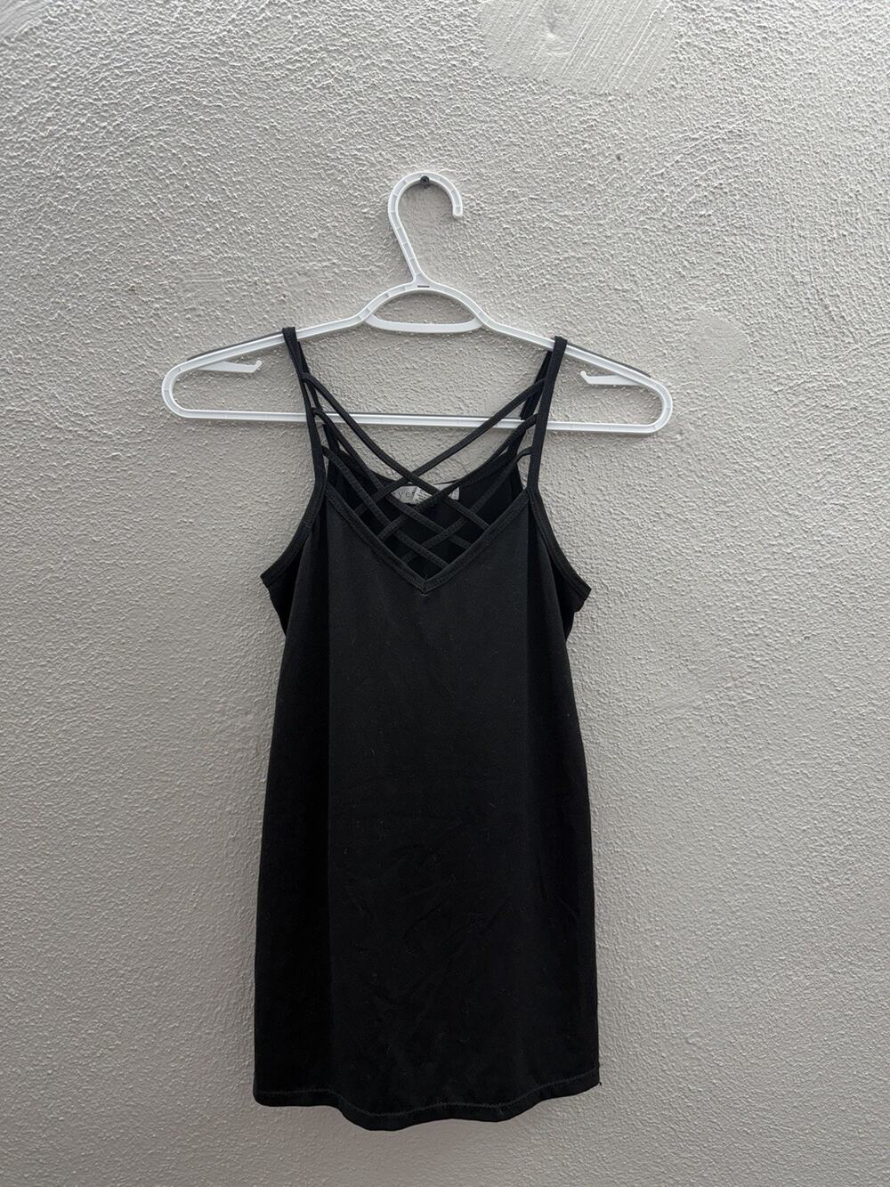 Eye Candy Womens Dress Size Small Black Crisscross Neckline Sleeveless